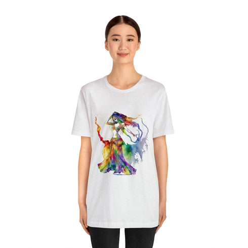 Rainbow Belly Dancer in Motion - Short Sleeve Tee